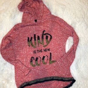 Obsessive Love Girls knit hooded Graphic SZ L 12